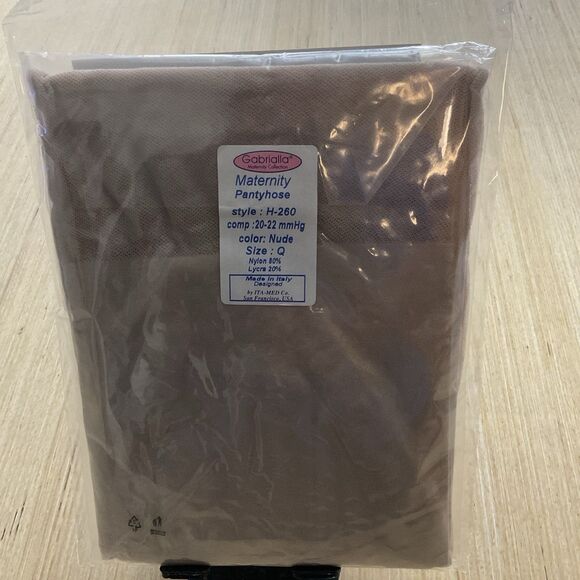 Gabrialla Graduated Compression Maternity Pantyhose Nude Queen Style H-260 Sheer - Picture 3 of 4